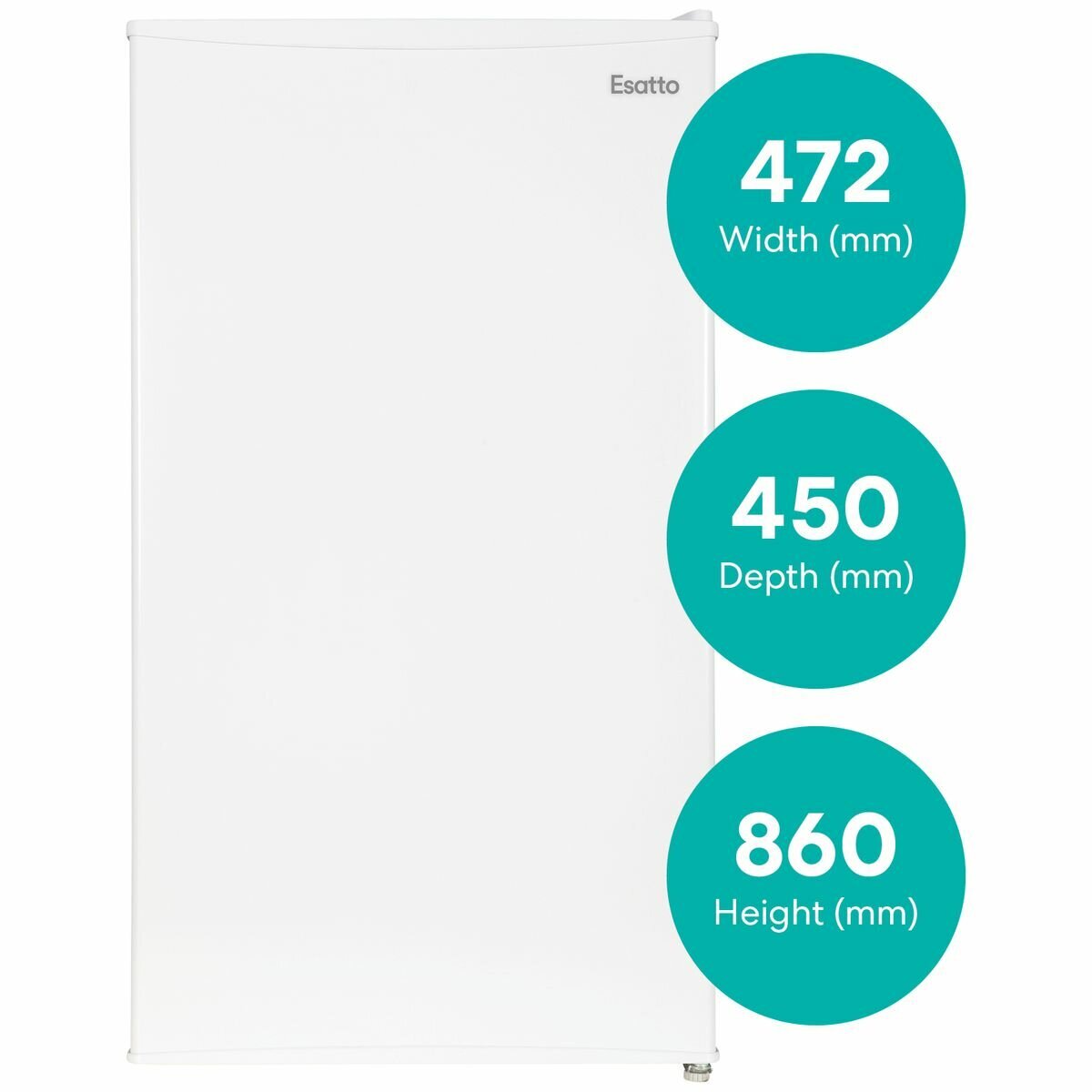 Esatto 93L Bar Fridge EBF95W - Compact Mini Refrigerator for Beer, Wine & Beverages - Perfect for Home, Office, Dorm or Man Cave - Energy Efficient White Mini Fridge