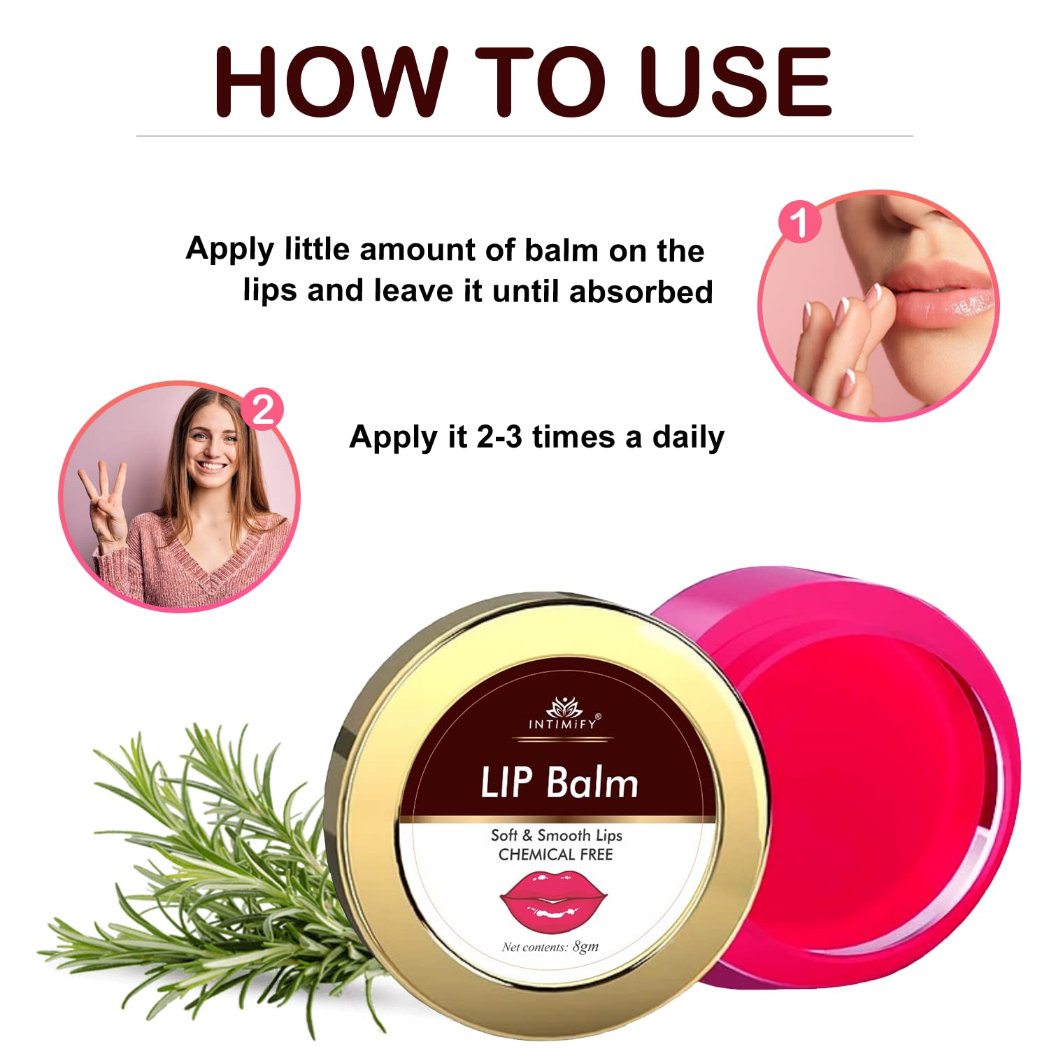 INTIMIFY Lip Balm for Dark Lips - Lighten & Moisturize Dry, Chapped Lips | Winter Lip Care for Women & Men | 8g Pack of 1 | Perfect for Daily Hydration & Night Repair