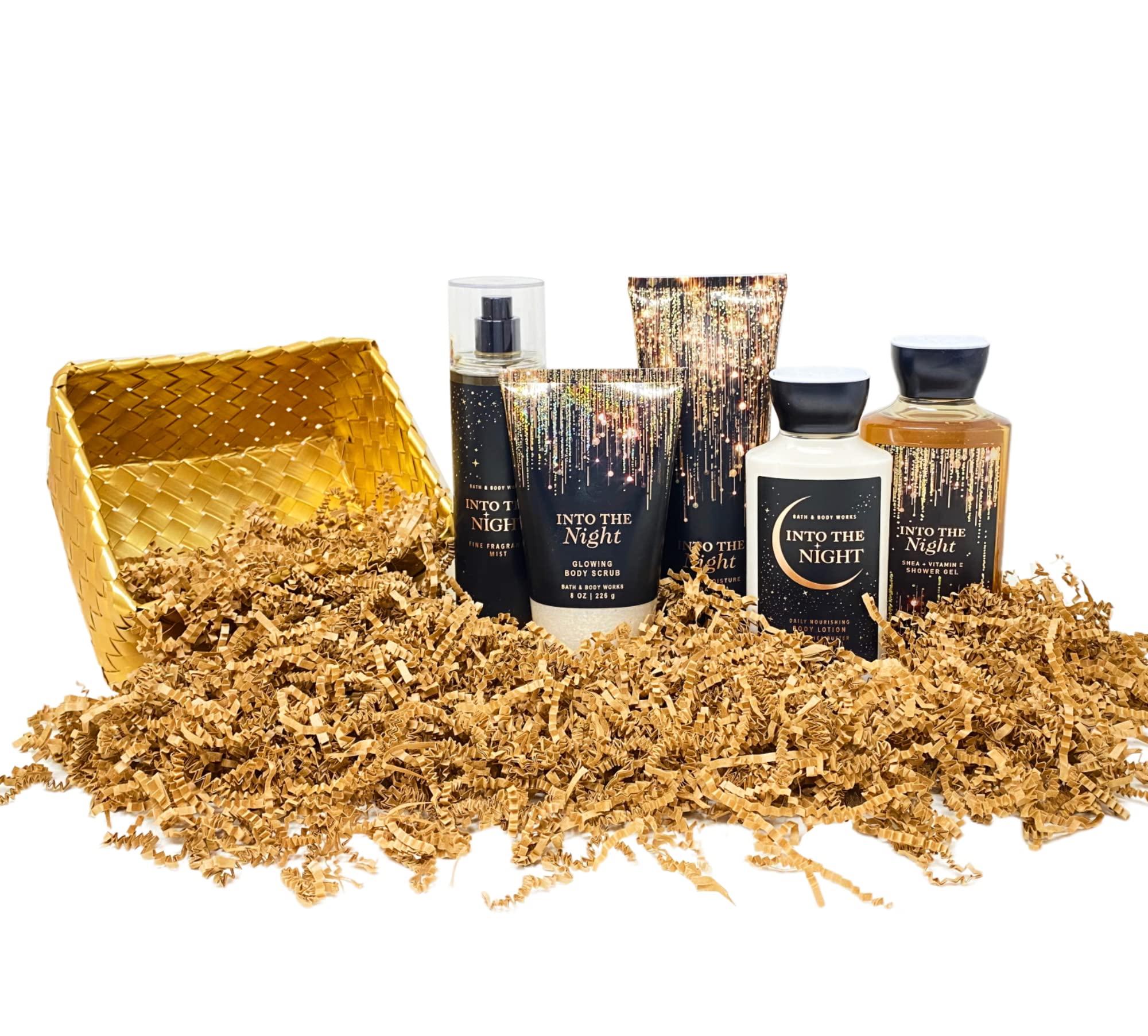 Bath & Body Works Into The Night 5-Piece Luxury Gift Set - Fragrance Mist, Body Cream, Shower Gel, Lotion & Scrub - Full Size Spa Collection - Perfect for Holidays, Birthdays & Self-Care Gifts