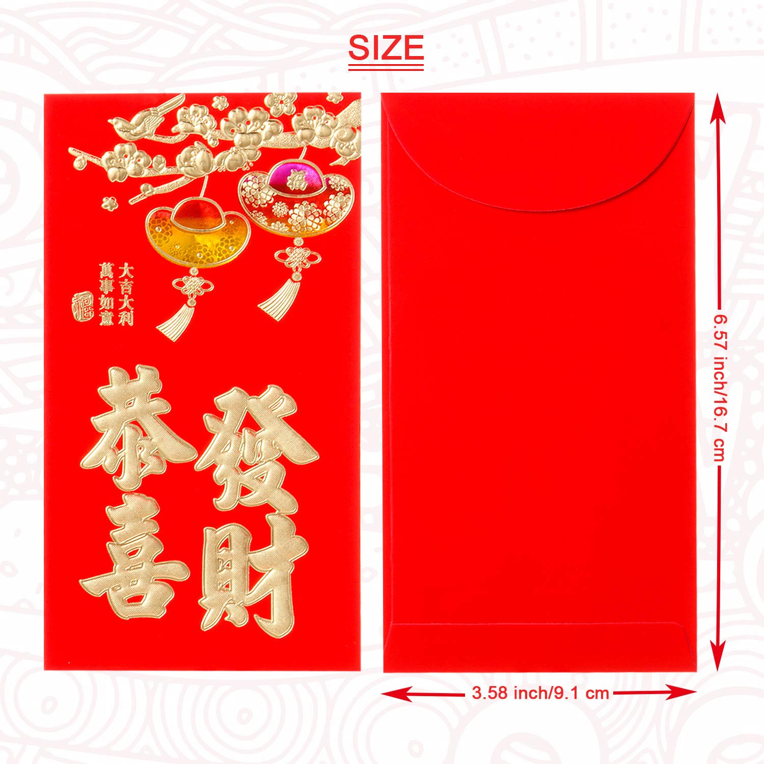 36 Pieces Chinese New Year Red Envelopes - Large 2025 Lunar New Year Hong Bao Packets, Lucky Money Envelopes for Spring Festival, Wedding Favors (Rainbow Style) | Perfect for Gifting, Celebrations & Chinese Traditions