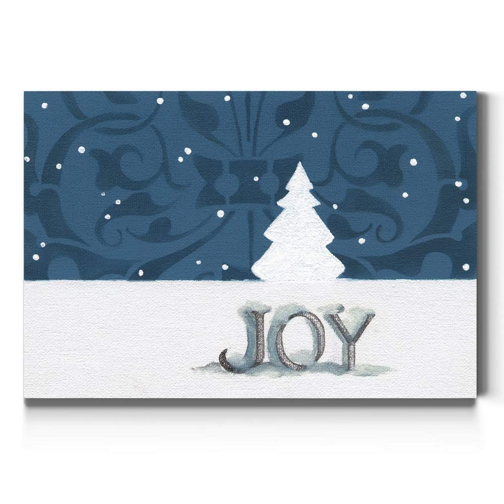Renditions Gallery Christmas Canvas Wall Art - Holiday Décor with Hot Chocolate & Gingerbread House Design - Joy Snowflake Print 32x48 Inches - Perfect for Living Room, Bedroom & Seasonal Home Decor