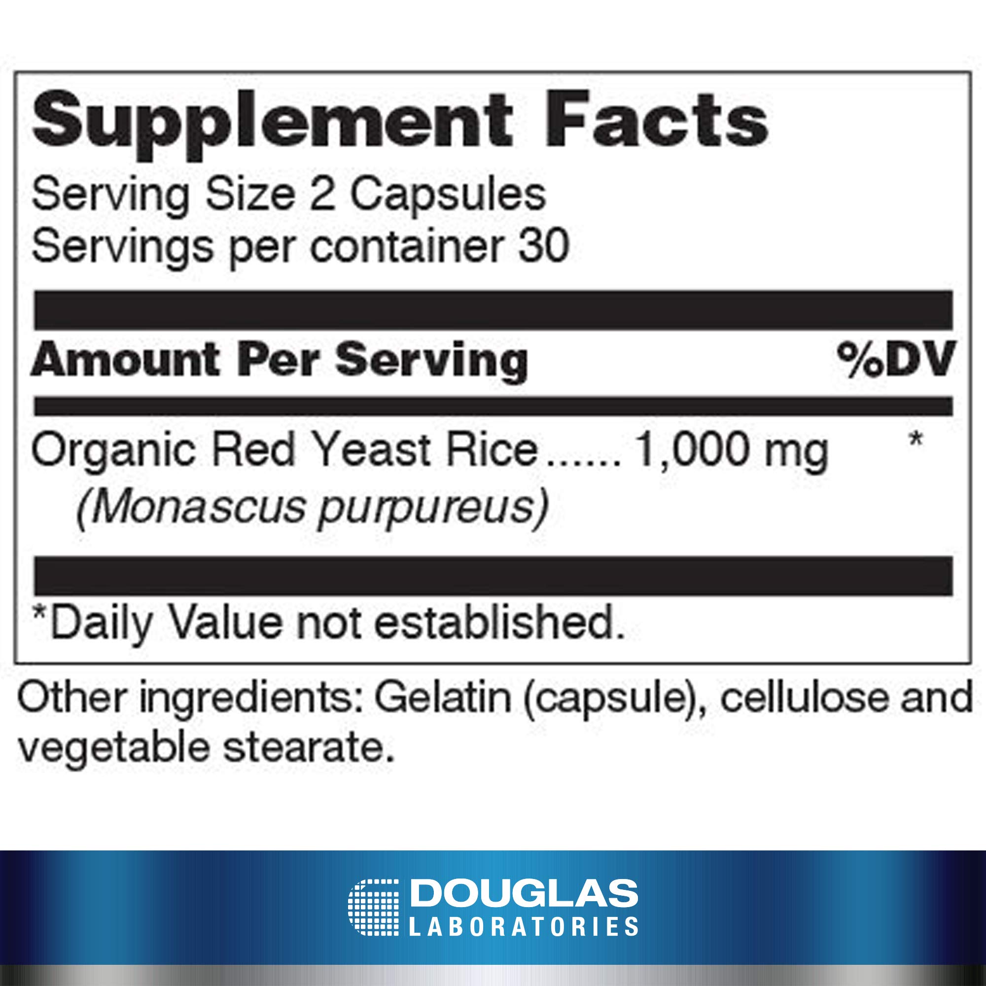 Douglas Laboratories Beni Koji Red Yeast Rice Supplement - 60 Capsules for Healthy Cholesterol & Blood Lipid Support | Fermented Red Rice Extract | Perfect for Heart Health Maintenance & Cardiovascular Wellness
