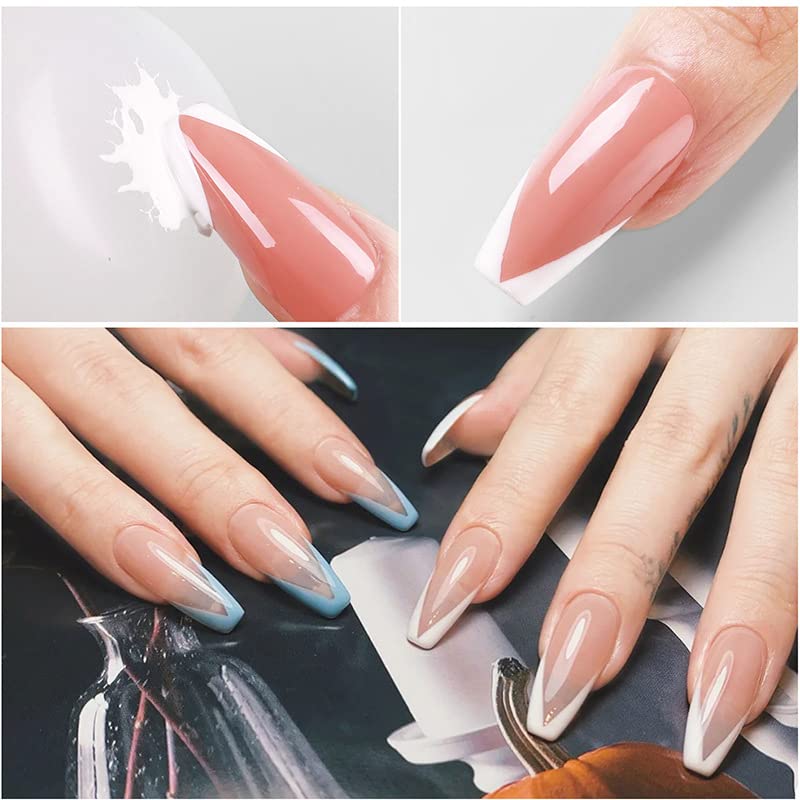 Clear Jelly Nail Stamper for French Tips - Transparent Silicone Rubber Nail Polish Stamper Kit - Perfect for DIY Nail Art, Salon Manicures & At-Home Nail Designs