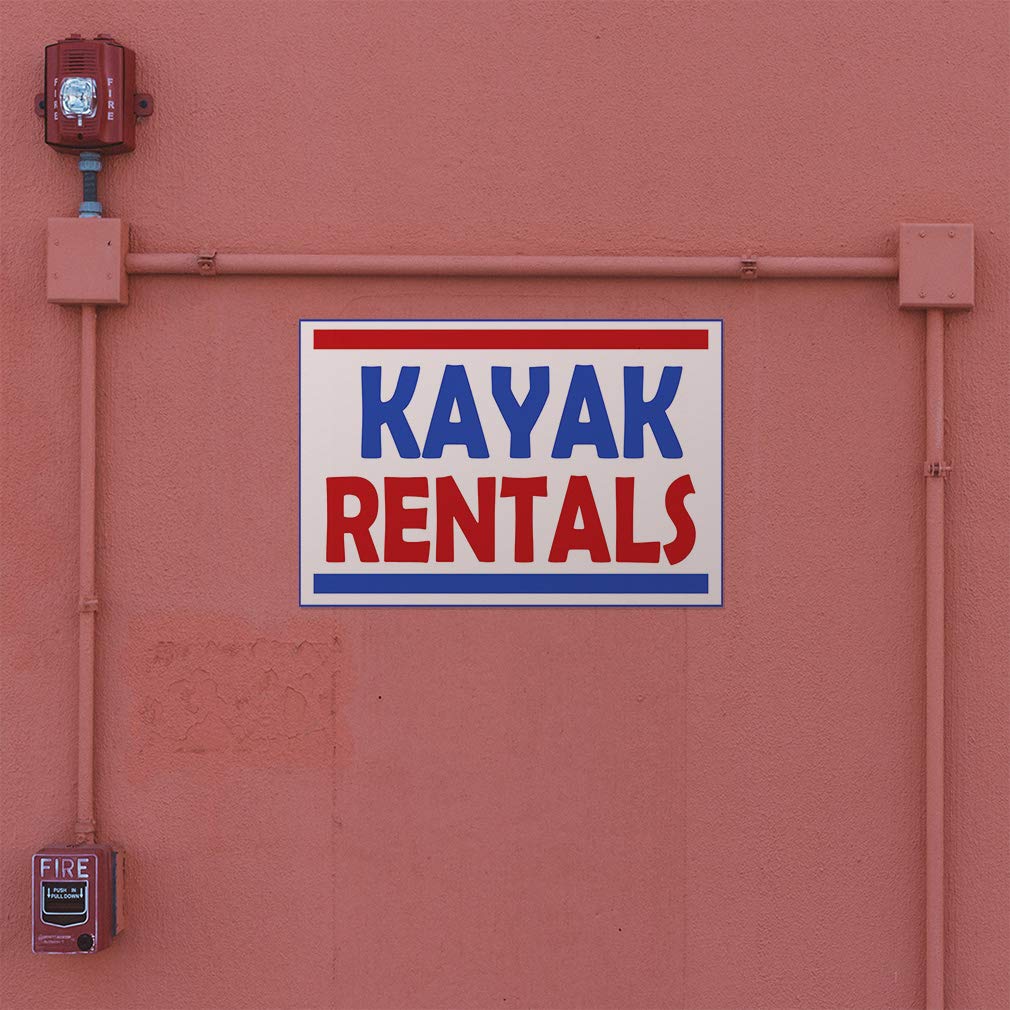 Premium Vinyl Decal Stickers - Multiple Sizes (10x7 Inches) for Kayak Rentals, Industrial Safety Signs & Labels - Red & Blue Options - Durable Waterproof Design for Outdoor Equipment, Rental Businesses & Safety Markings