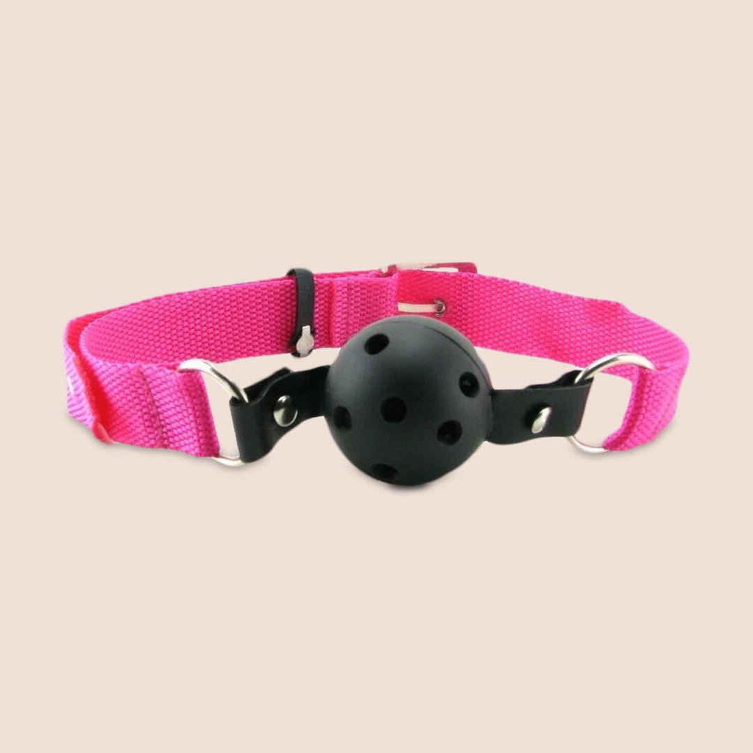Fetish Fantasy Passion Bondage Kit - Adjustable Wrist & Ankle Cuffs with 4 Nylon Tethers & Ball Gag for BDSM, Role Play & Couples Play | Perfect for Spicing Up Your Bedroom & Adult Playtime