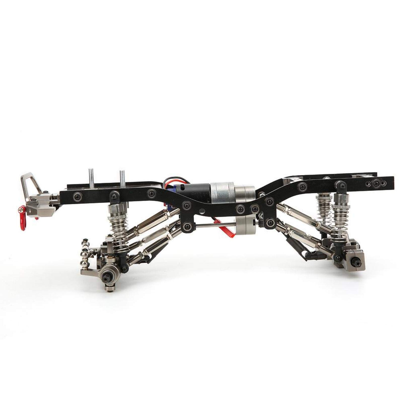 SALUTUYA 1/16 RC Car Chassis Kit - High Stability Black Frame for RC Vehicles | Perfect Fit for Off-Road Racing & DIY RC Car Upgrades (Model: S-WPL-C14BL)