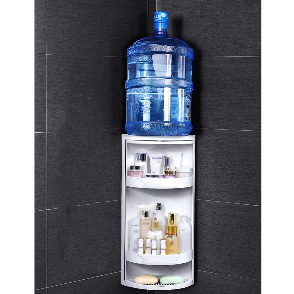 AGYH No-Drill Bathroom Shelf - Triangle Rotating Wall Mounted Storage Rack for Toilet & Sink Organization | Perfect for Small Bathrooms, Apartments & Vanity Storage