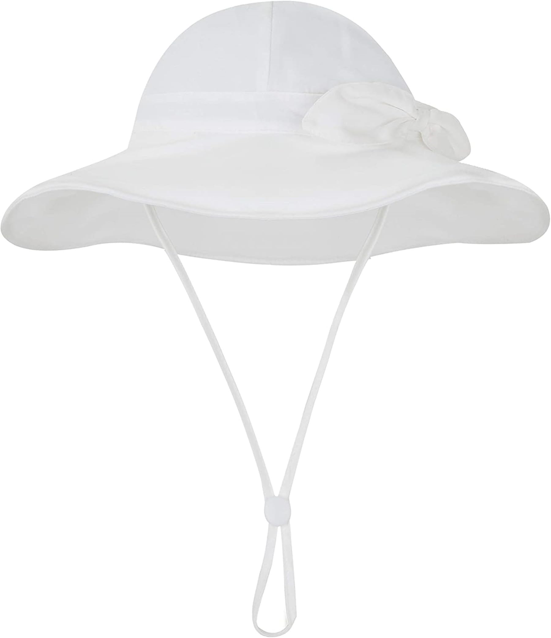Baby Girls Sun Hat UPF 50+ Wide Brim Bucket Hat for Toddlers - UV Protection Beach Hat for Infants, Summer Outdoor Play, Park & Pool Activities