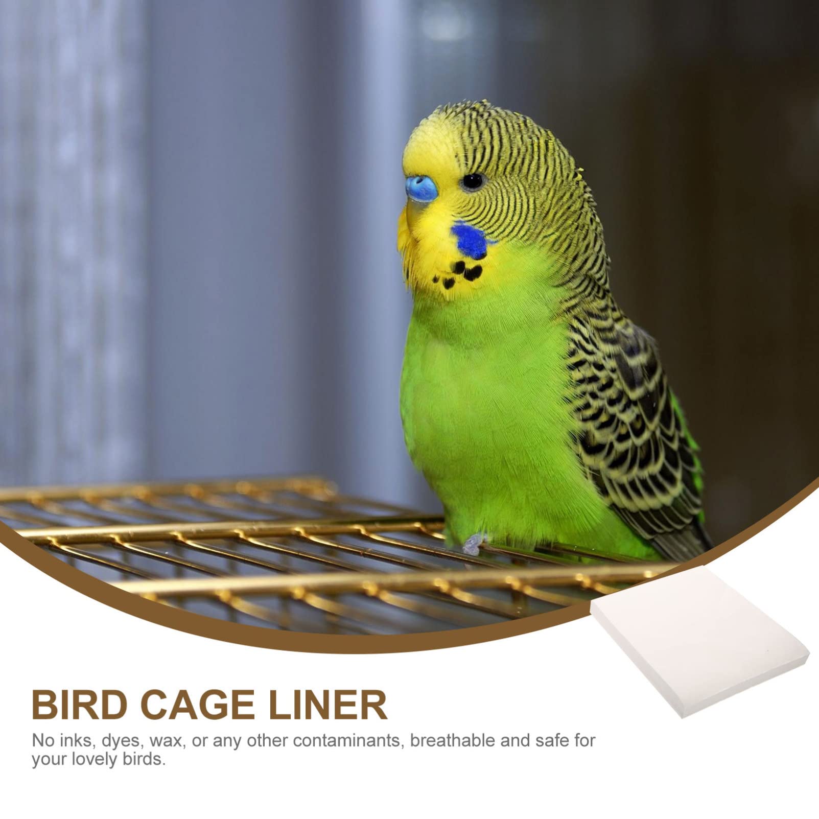 DOITOOL 100-Pack White Non-Woven Cage Liners - Absorbent Pet Bedding for Guinea Pigs, Rabbits, Birds & Small Animals | Cage Liner for Parakeets, Parrots | Water-Absorbing Cage Mat for Easy Cleanup & Odor Control | Perfect for Daily Use in Small Animal Cages & Aviaries