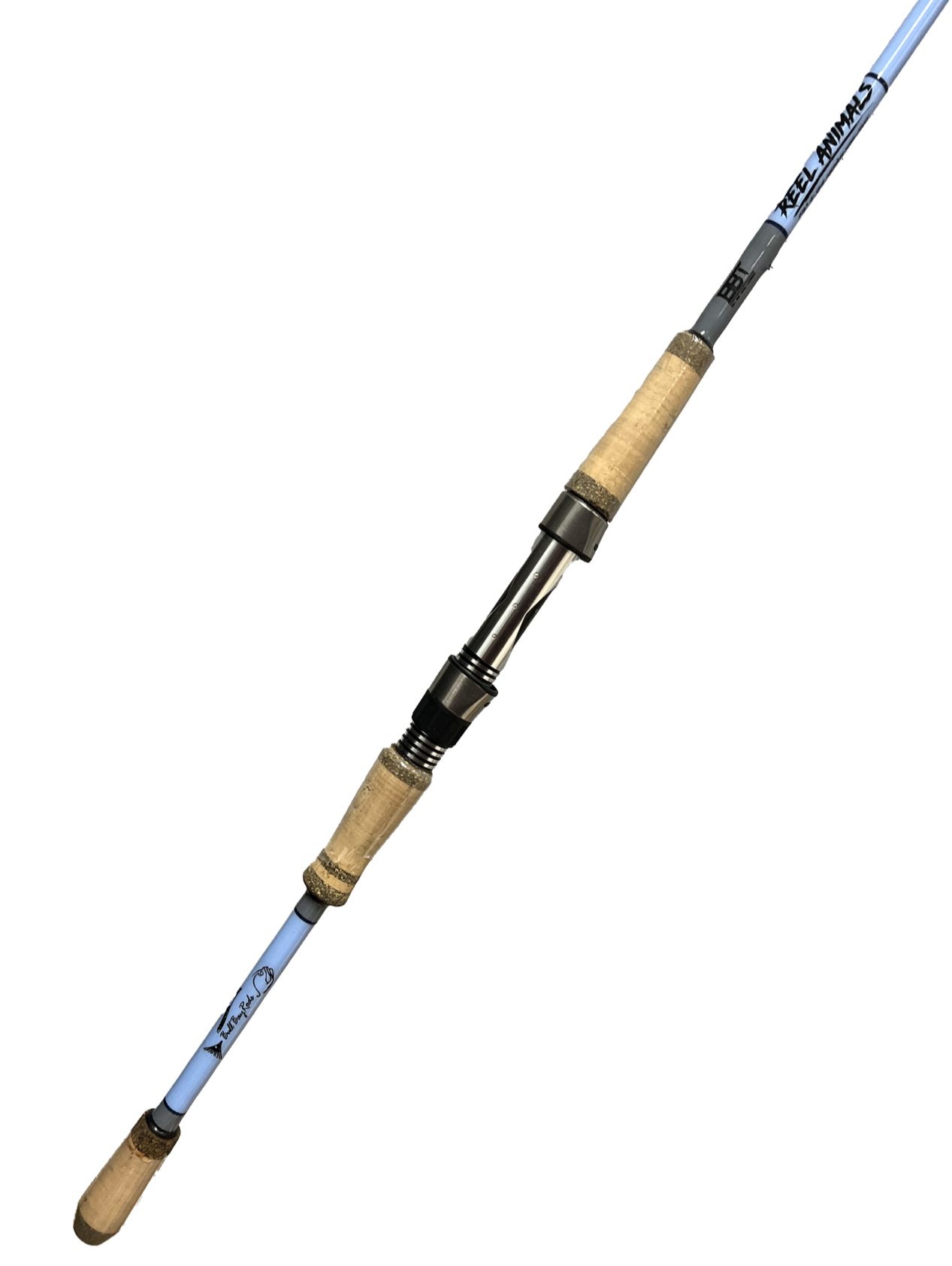 Reel Animals Signature Series ICE BLUE Fishing Rod - Premium Saltwater & Freshwater Fishing Gear for Bass, Trout, and Walleye - Perfect for Boat, Shore, and Ice Fishing Adventures