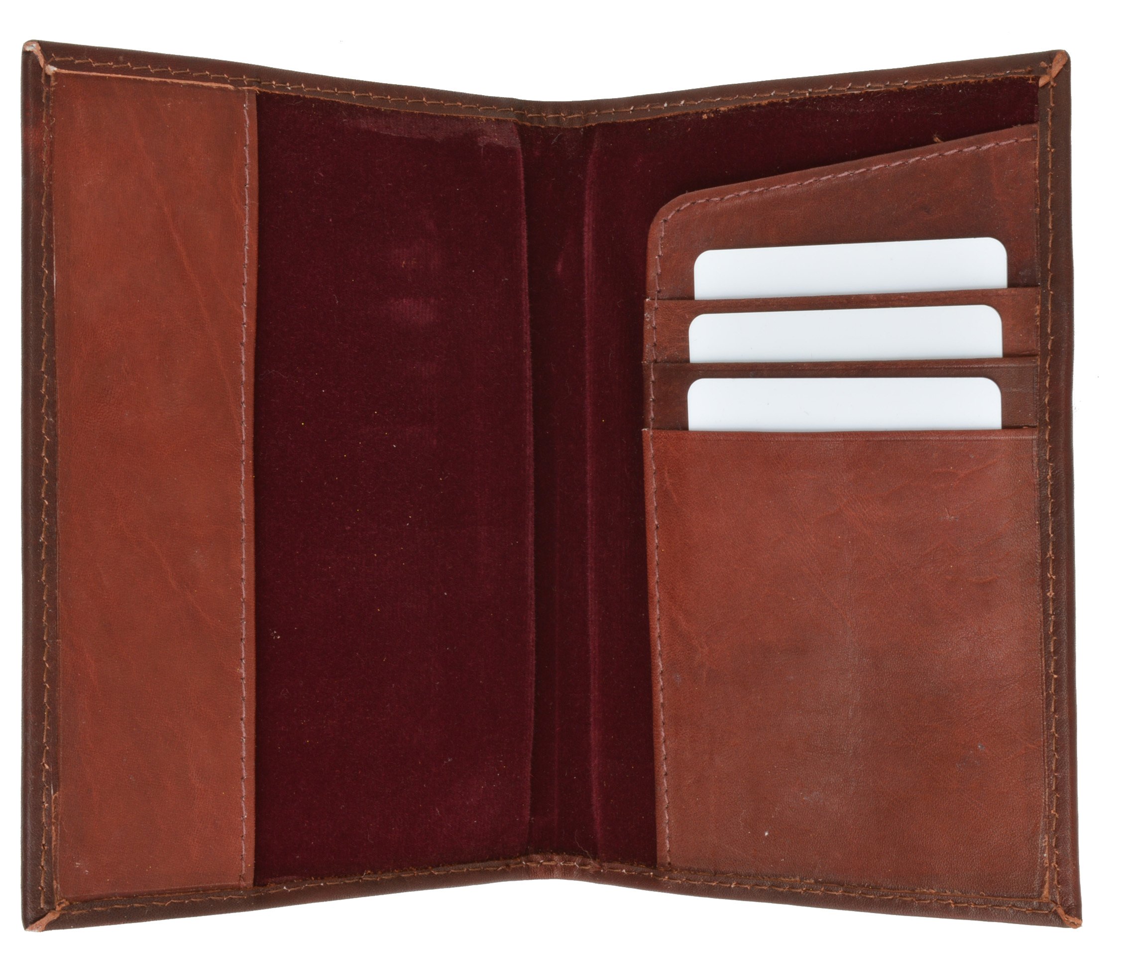 Premium MARSHAL Unisex Leather Travel Wallet Passport Cover - RFID Blocking, Burgundy - Ideal for International Travel, Business Trips & Daily Use