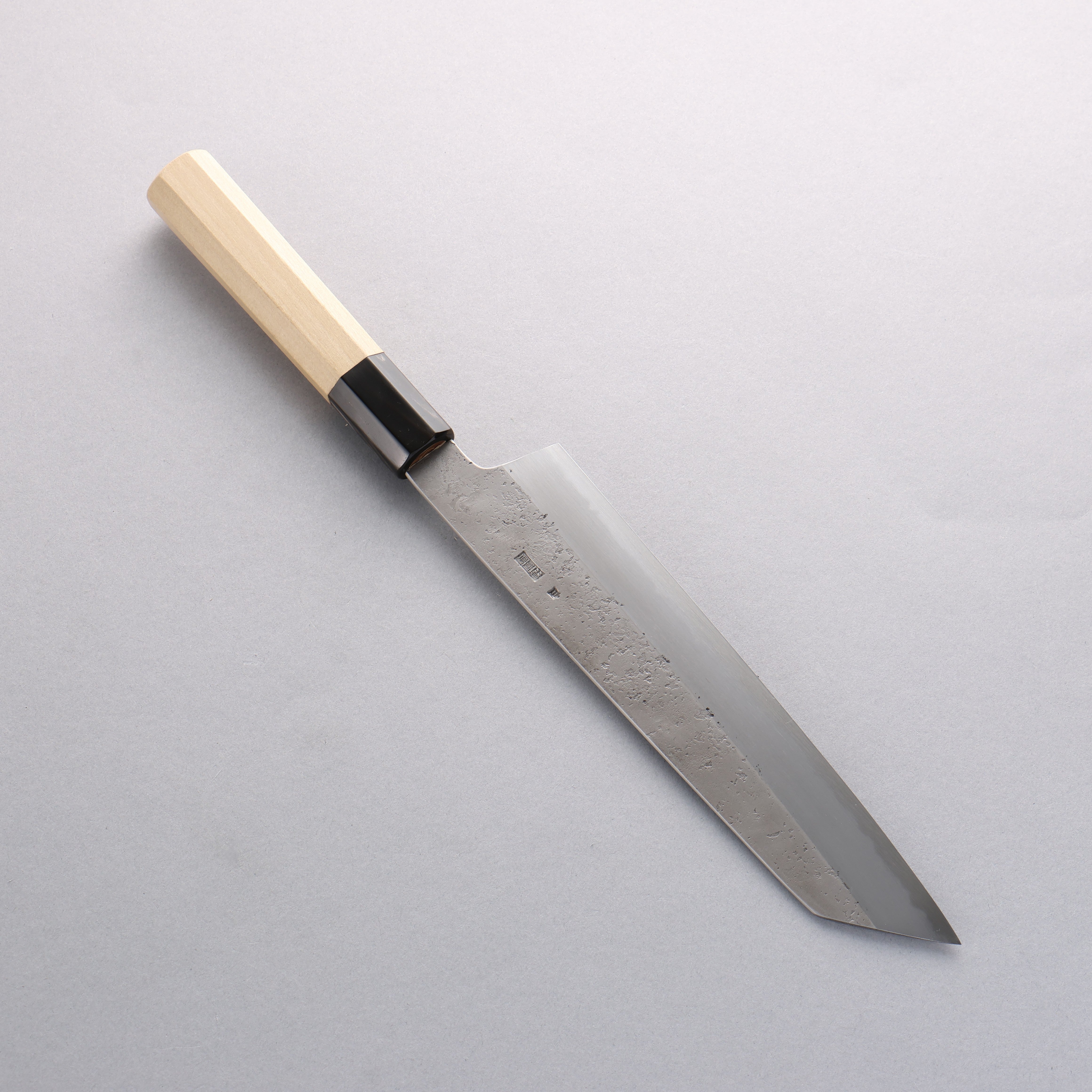 Premium Kikuzuki White Steel No.2 Nashiji Kiritsuke Gyuto 210mm Japanese Chef Knife with Magnolia Wood Handle - Perfect for Sushi, Meat Slicing & Professional Kitchen Use