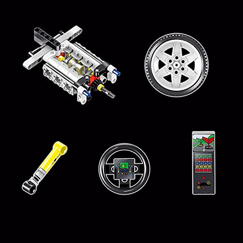 1:12 Scale Racing Car Model Kit - 1620 Piece Brick Construction Toy for Adults | Technique Building Blocks & Engineering Toy | Collectible DIY Car Model for Display & Gifts | Perfect for Hobbyists, Car Enthusiasts & STEM Learning
