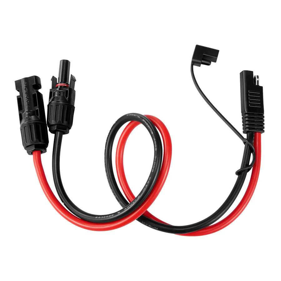 Rich Solar 10AWG Solar Connector to SAE Adapter - High Efficiency Solar Panel Cable Connector for RV, Boat & Off-Grid Power Systems | Weatherproof & Durable Solar Energy Connection Solution
