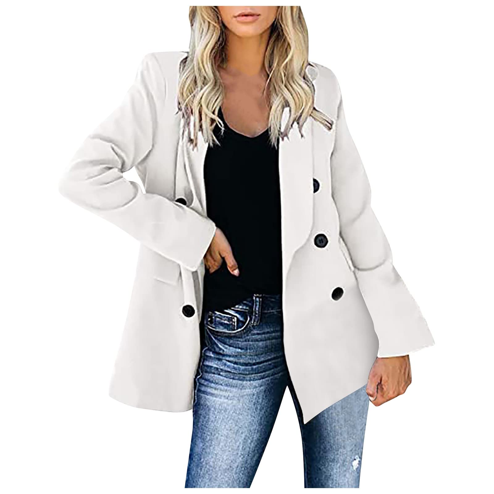 Fashion Women's Button Jacket Cardigan With Lapel - Elegant Casual Blazer for Office, Dating & Daily Wear | Stylish Outerwear for Spring & Fall Seasons