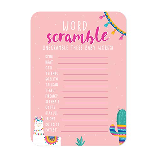 Word Scramble Game Cards