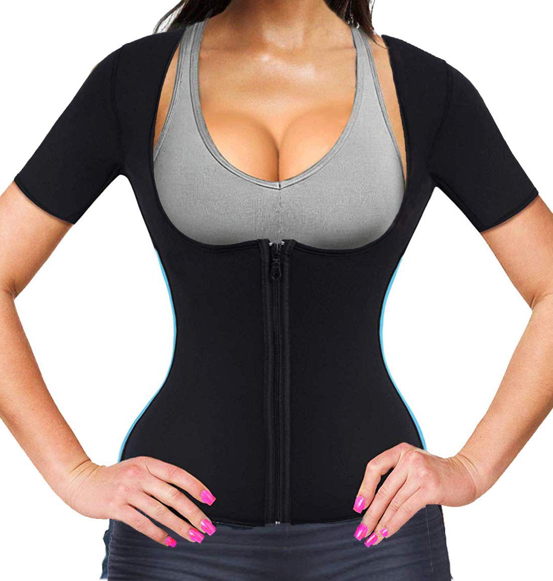 Women's Neoprene Sauna Suit Waist Trainer - Slimming Workout Vest & Body Shaper Top for Weight Loss, Detox & Sweat - Perfect for Gym, Sauna & Home Workouts