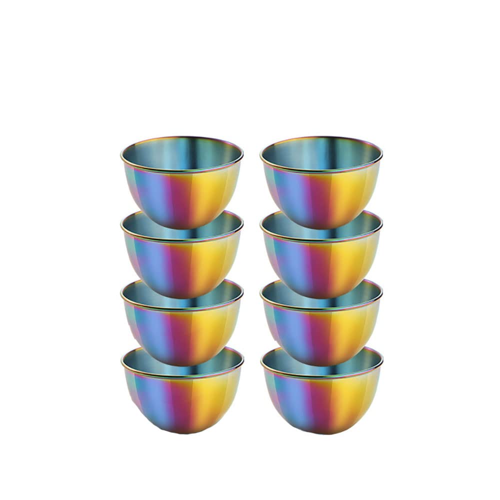 8-Pack Stainless Steel Mini Dessert Bowls - 3.35