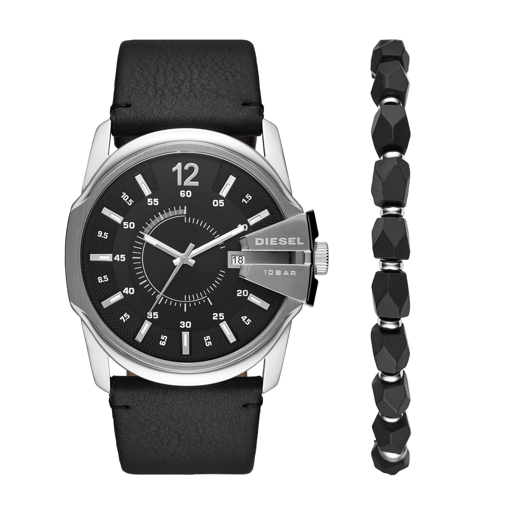 Diesel Men's Master Chief Stainless Steel Quartz Watch - Stylish Casual & Dress Timepiece for Everyday Wear, Business, and Special Occasions