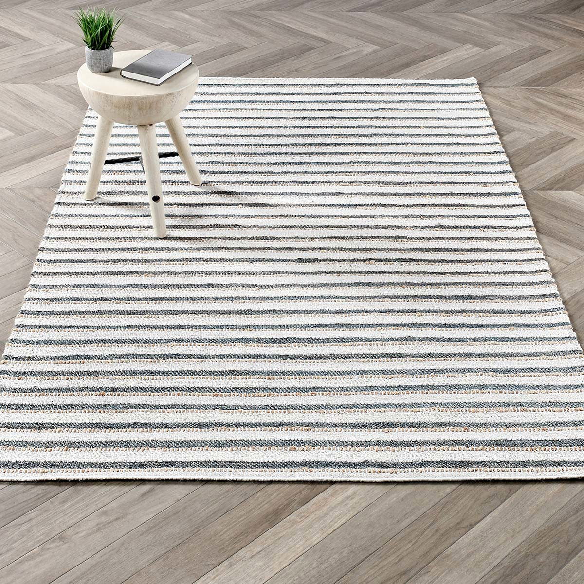 Del Mar 1' x 1' Area Rug - Soft Non-Slip Small Square Carpet for Bathroom, Kitchen, Entryway & Dorm Room Decor
