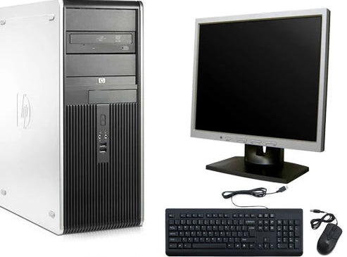 HP DC 7900 Tower Desktop Computer - Intel Core 2 Duo 2.93GHz, 8GB RAM, 250GB HDD, DVD-RW, WiFi, Windows 10 Home 64-bit, 19