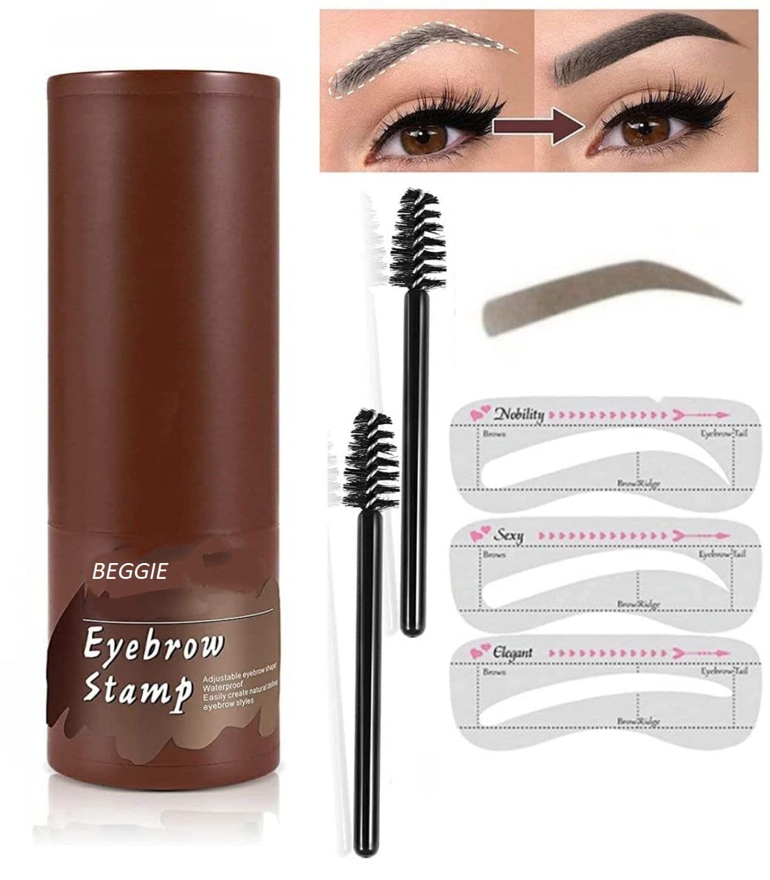 Natural Hairline Powder & Shading Sponge Pen - Waterproof Root Touch-Up Concealer for Thinning Hair | Quick Hairline Shadow Powder Stick with 3 Eyebrow Stamps (Black) | Perfect for Daily Use, Travel & Instant Hair Thickening Solution
