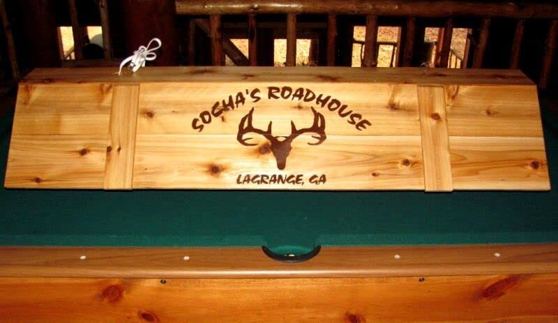 Custom LED Wooden Pool Table Light - Rustic Decor for Cabin, Man Cave, Bar & Game Room - Personalized Billiard Lighting for Home, Saloon & Entertainment Spaces