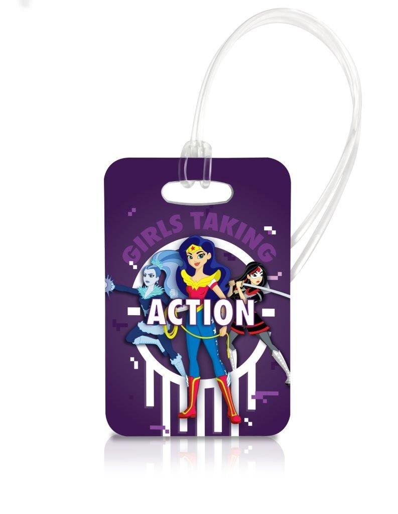 DC Comics Super Hero Girls Katana Wonder Woman Frost Luggage Tag - Durable Travel Accessory for Kids & Teens - Perfect for Backpacks, Suitcases & School Bags