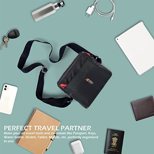 Auvella Unisex Nylon Crossbody Sling Bag - Lightweight Travel Messenger Bag for Men & Women - Perfect for Office, Business, Commuting & Outdoor Adventures