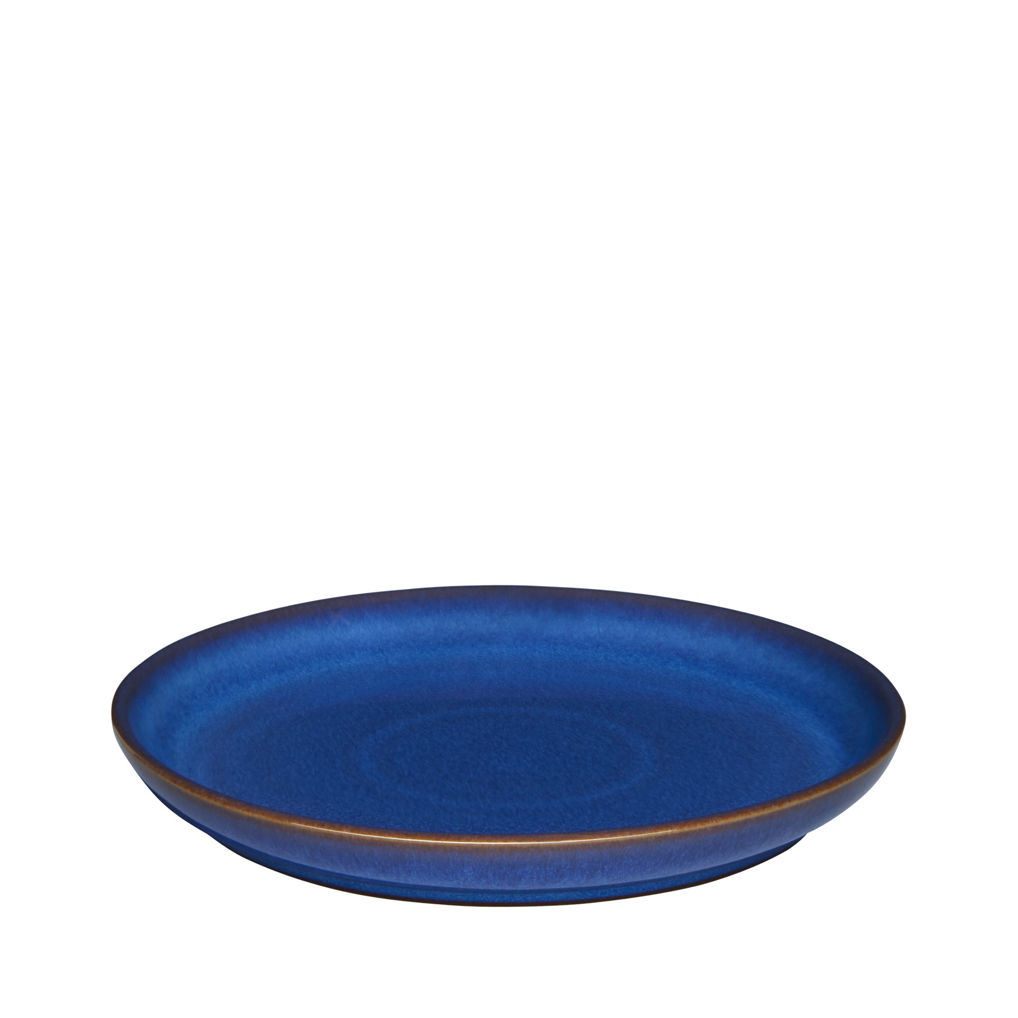 Denby Imperial 4-Piece Coupe Salad Plate Set - Cobalt Blue Dinnerware for Elegant Dining, Entertaining & Special Occasions