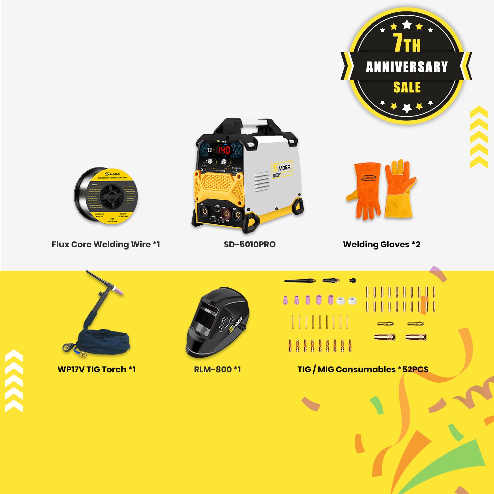 SSimder SD 5010 PRO 5-in-1 Multi-Function Welder Kit with Hot Stapler & Soldering Iron - Perfect for DIY Repairs, Metal Fabrication, and Home Improvement Projects