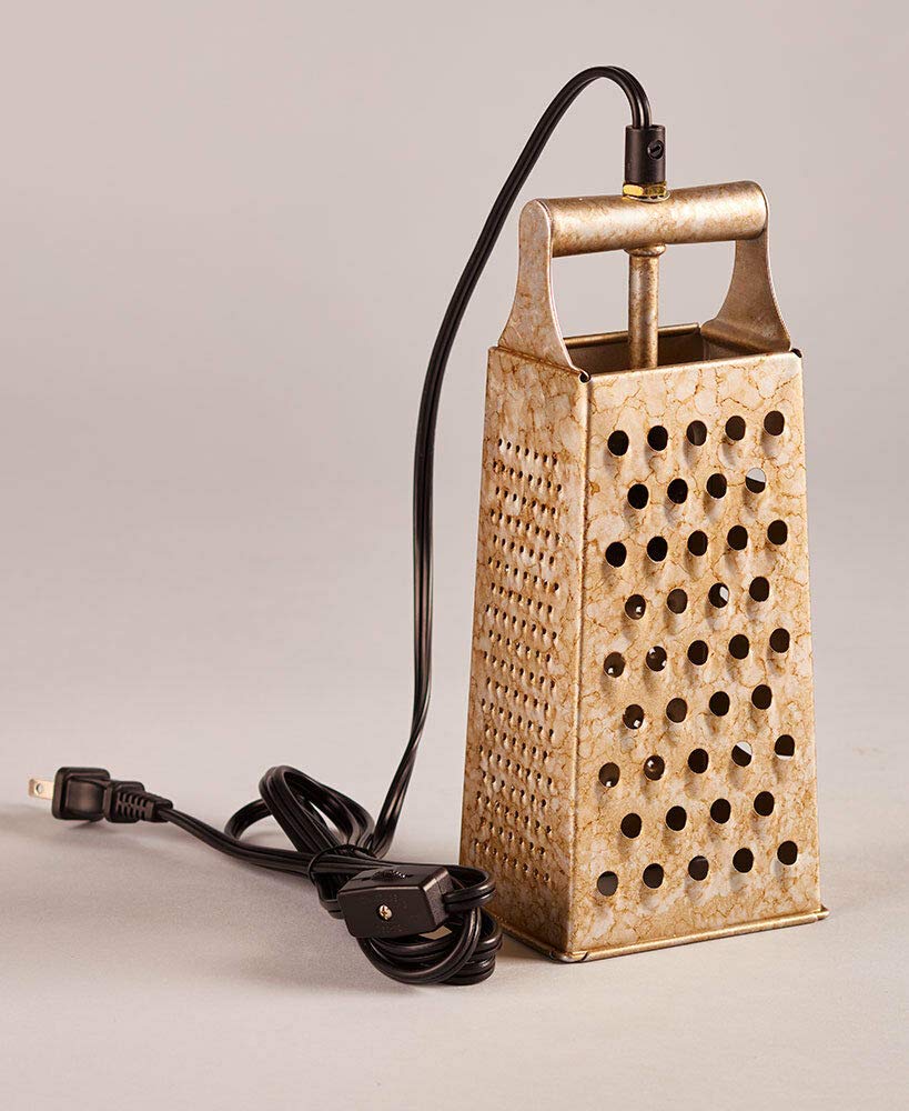 Rustic Farmhouse Cheese Grater Pendant Lamp - Vintage Industrial Table Hanging Light for Kitchen Island, Dining Room & Bedroom Decor