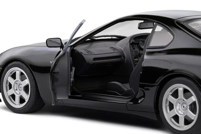 1:18 Scale Solido Toyota Supra MK4 (JZA80) 1993 Targa - Black Customized Diecast Model Car for Collectors & Display - Perfect for Car Enthusiasts, Office Desk Decor & Gift Ideas