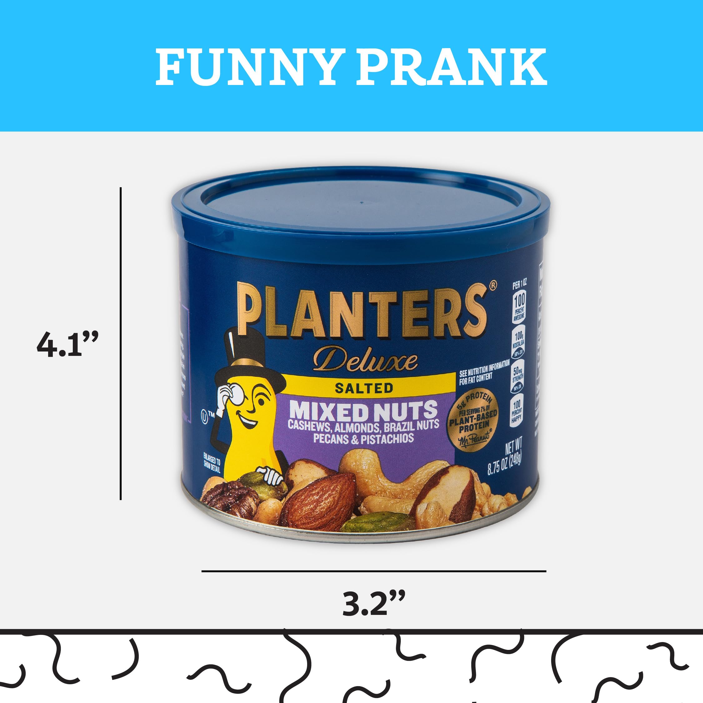 Mr. Peanuts Fake Can Diversion Safe by BigMouth Inc - Medium Size Hidden Money Stash with Secret Compartment - Discreet Book Safe Alternative - Perfect for Home Security, Office Storage & Fun Gag Gifts