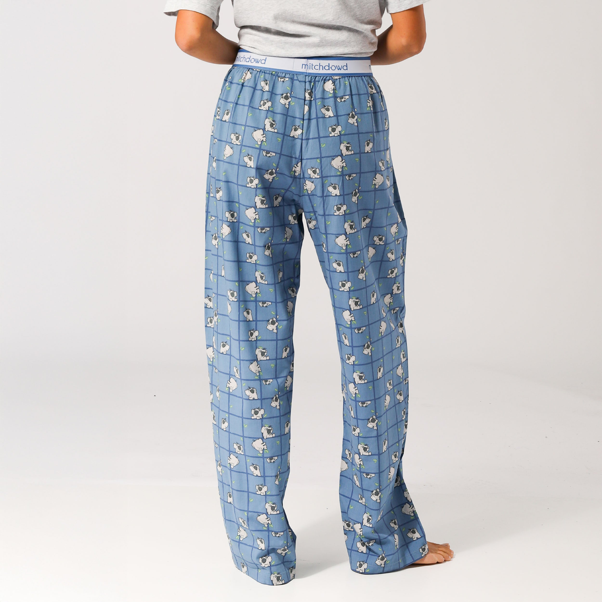 Women's Soft Koala Sleep Pants - Cozy Lounge Pajama Bottoms for Relaxing at Home & Sleeping - Blue