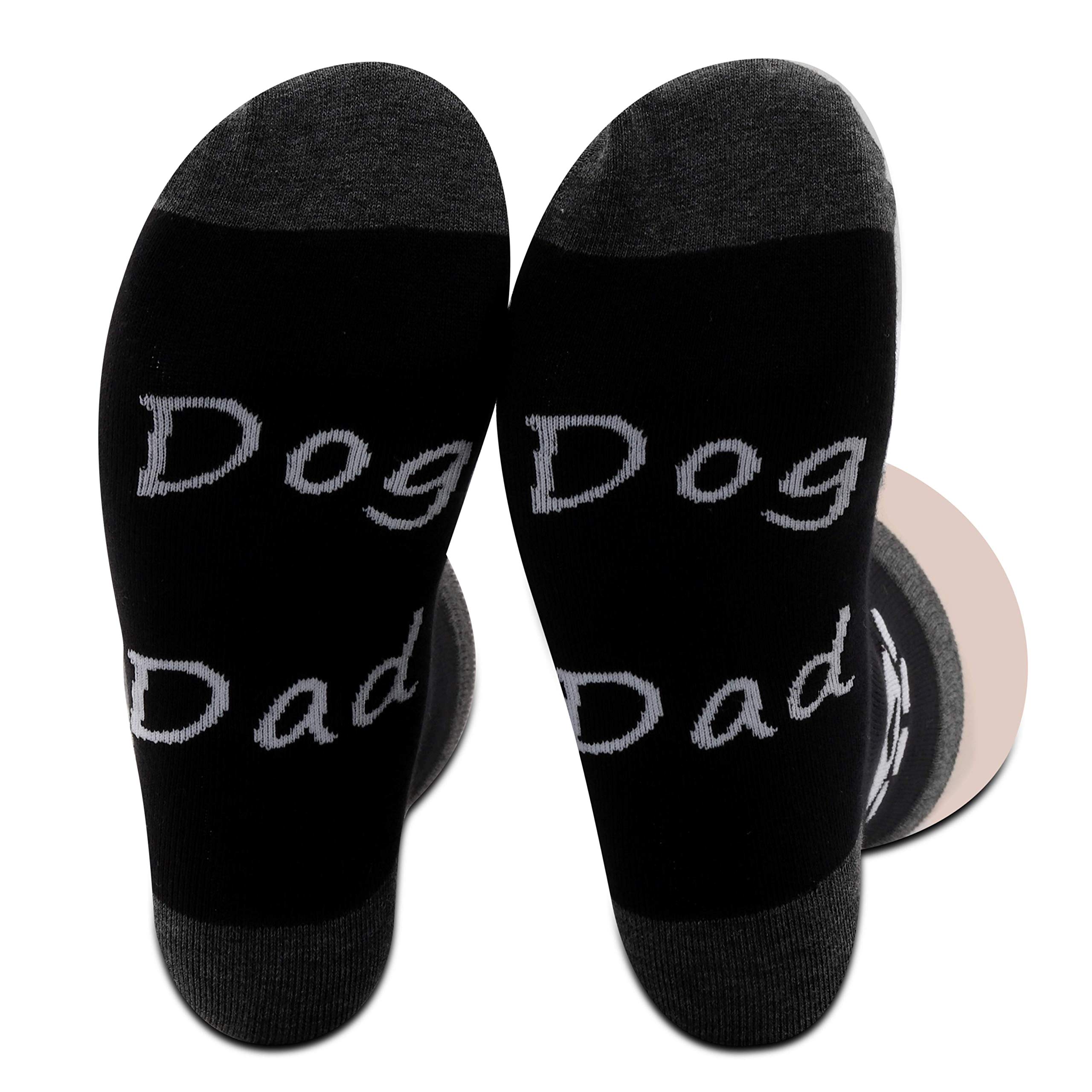 PXTIDY 2 Pairs Dog Lover Socks for Men - Paw Print Design, Best Gift for Dog Dad & Pet Owners - Perfect for Walking, Holidays & Father's Day