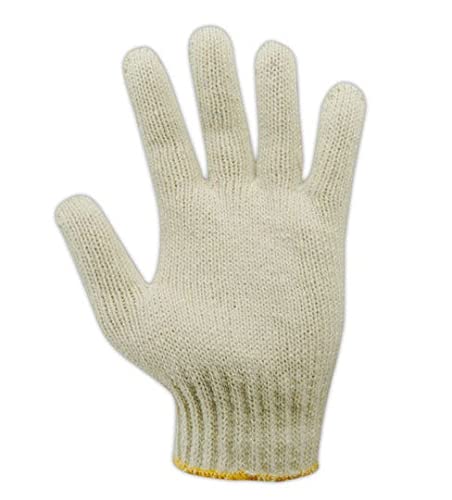 **MAGID KnitMaster Standard Weight Machine Knit Gloves - 300 Pairs, Women’s Size 8/M, Natural (T193C) - Perfect for Industrial Work, Food Handling & Cold Weather Protection**