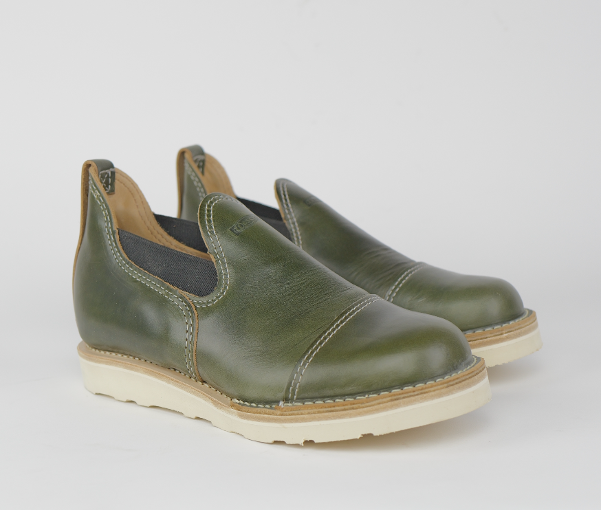Wesco Boots X The Shop Romeo Olive Horween CXL Leather Work Boots - Durable & Stylish for Outdoor Work, Hiking & Casual Wear