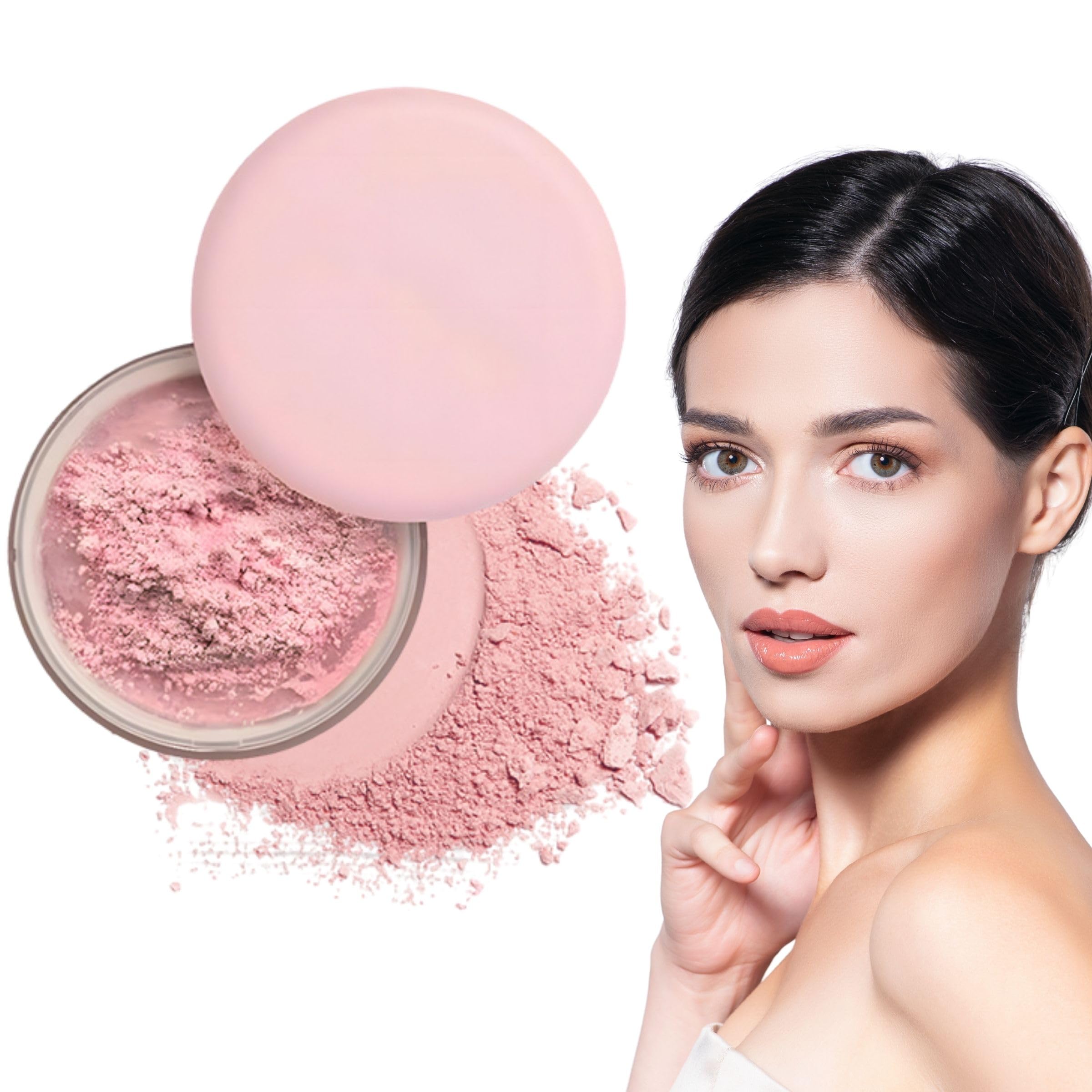 Luminance Milano Pink Setting Powder - Beauty Blurring Powder for All Skin Tones (04#) | Matte Finish & Oil Control | Perfect for Daily Makeup & Photo Shoots