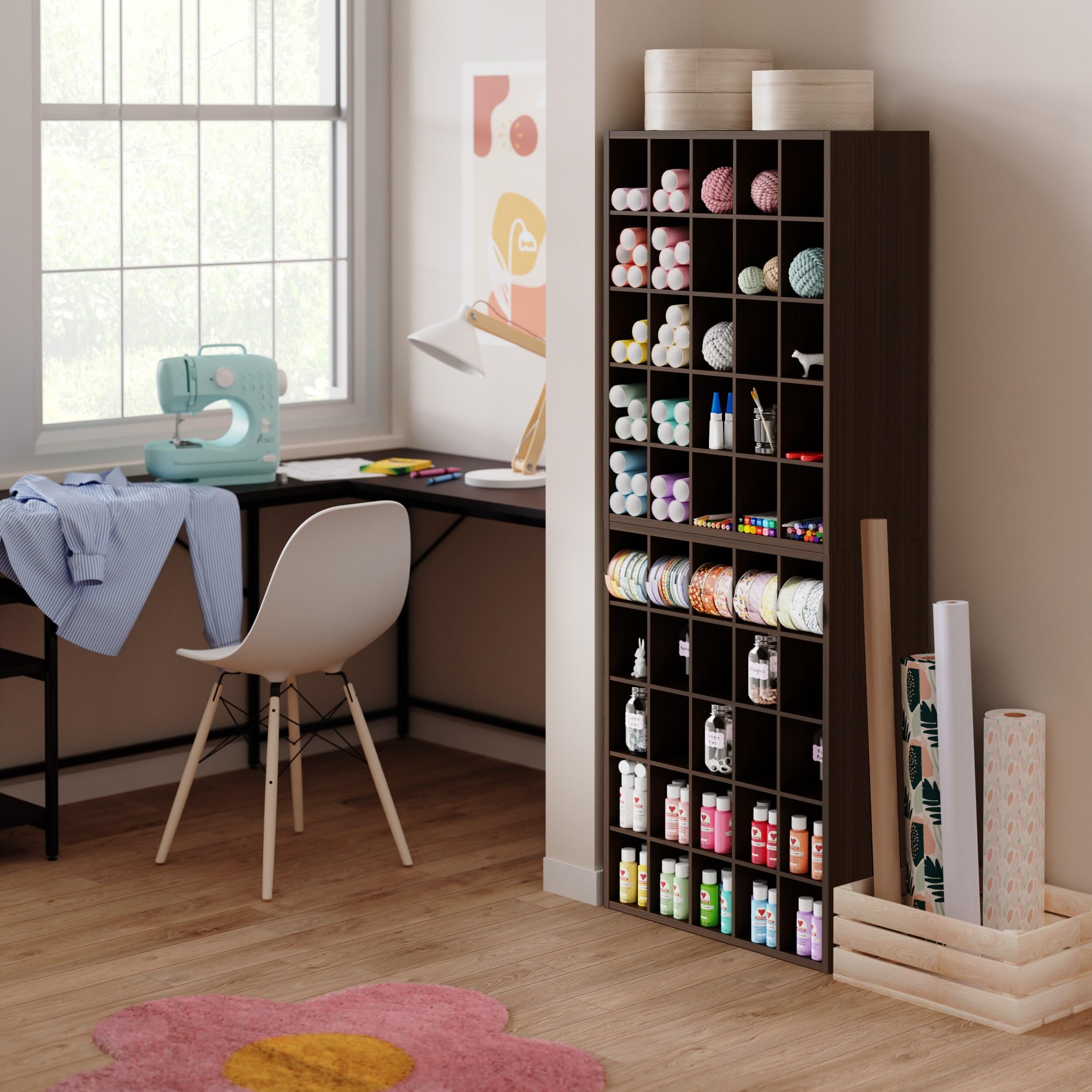 ClosetMaid 24-Inch Espresso Wood Cube Storage Organizer - Perfect for Bedroom, Closet, and Office Organization
