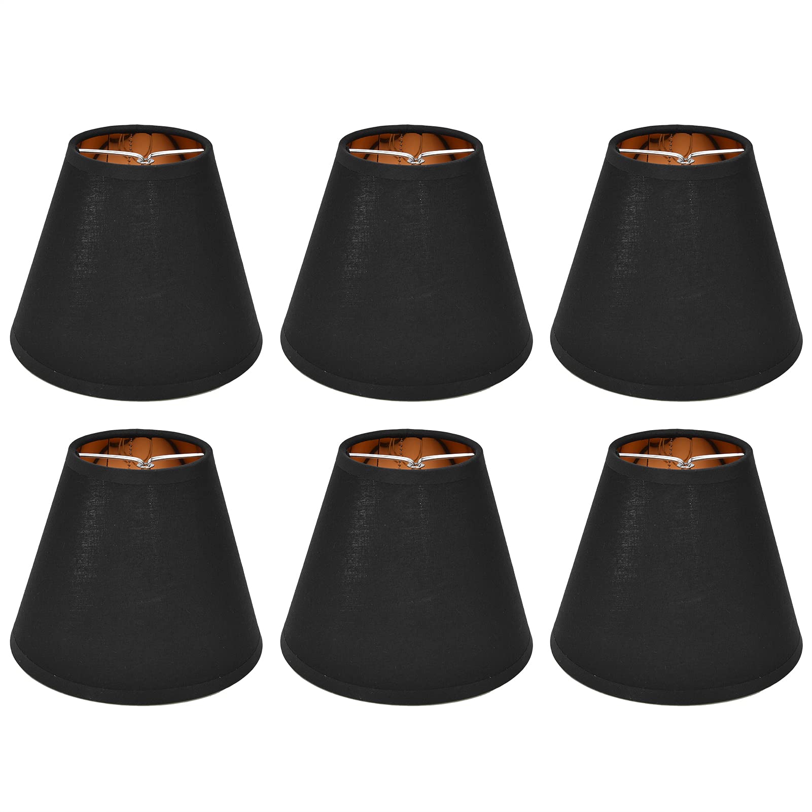 01 02 015 Table Lamp Cover - Lightweight Clip On Lamp Shade Set of 6 | Durable & Exquisite Workmanship | Perfect for Home, Hotel, Bedroom, Office & Restaurant Decor | Creates Cozy Ambiance for Reading & Relaxation