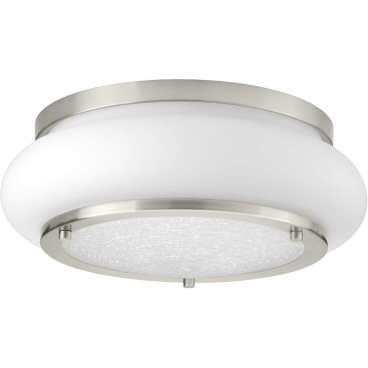 TrulyCoastal 30340-BNEO Brushed Nickel Flush Mount Ceiling Light - Coastal Style Lighting for Bedroom, Bathroom & Hallway - Inspired by Navagio Beach Greece