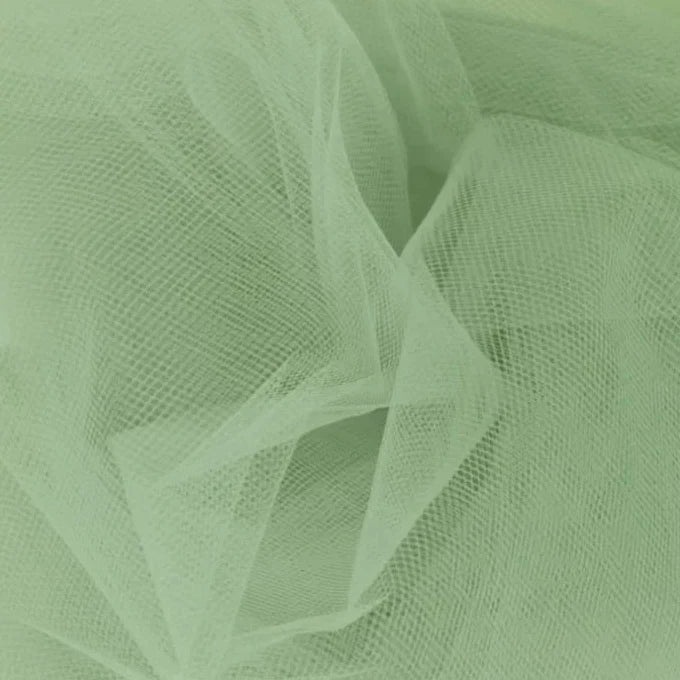 Pale Green Bridal Tulle Fabric - Soft Wedding Veil Material for DIY Dresses, Decorations & Romantic Photo Backdrops
