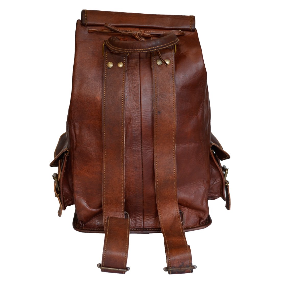 **Madosh Genuine Leather Backpack for Hiking, Camping & Travel - 16