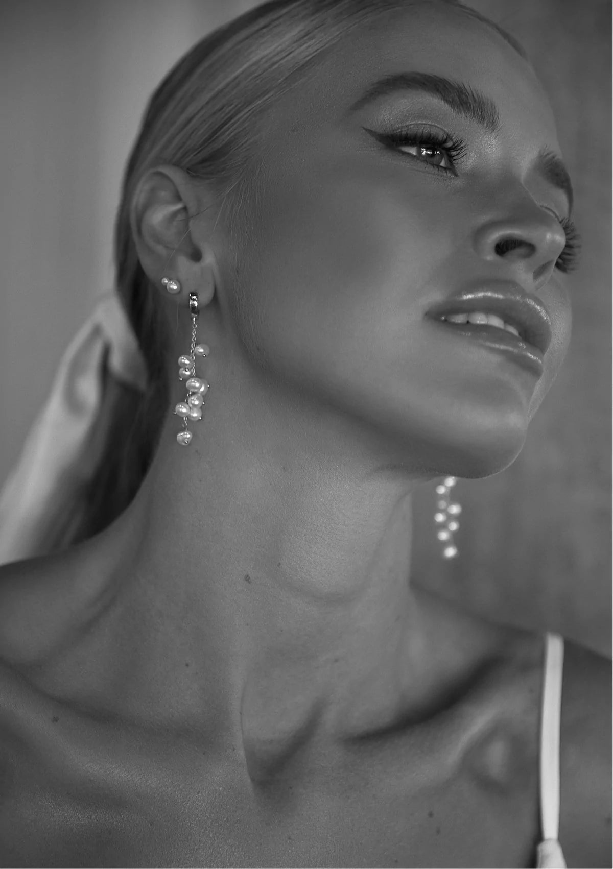 Lola Knight Maree Mini Pearl Hoop Earrings - Sterling Silver Dainty Jewelry for Women, Everyday Wear & Special Occasions
