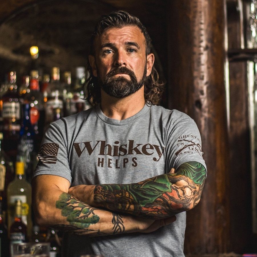 Whiskey Helps? Funny Whiskey Lover T-Shirt for Men & Women - Dark Heather Gray - Perfect for Parties, Bars, and Casual Wear