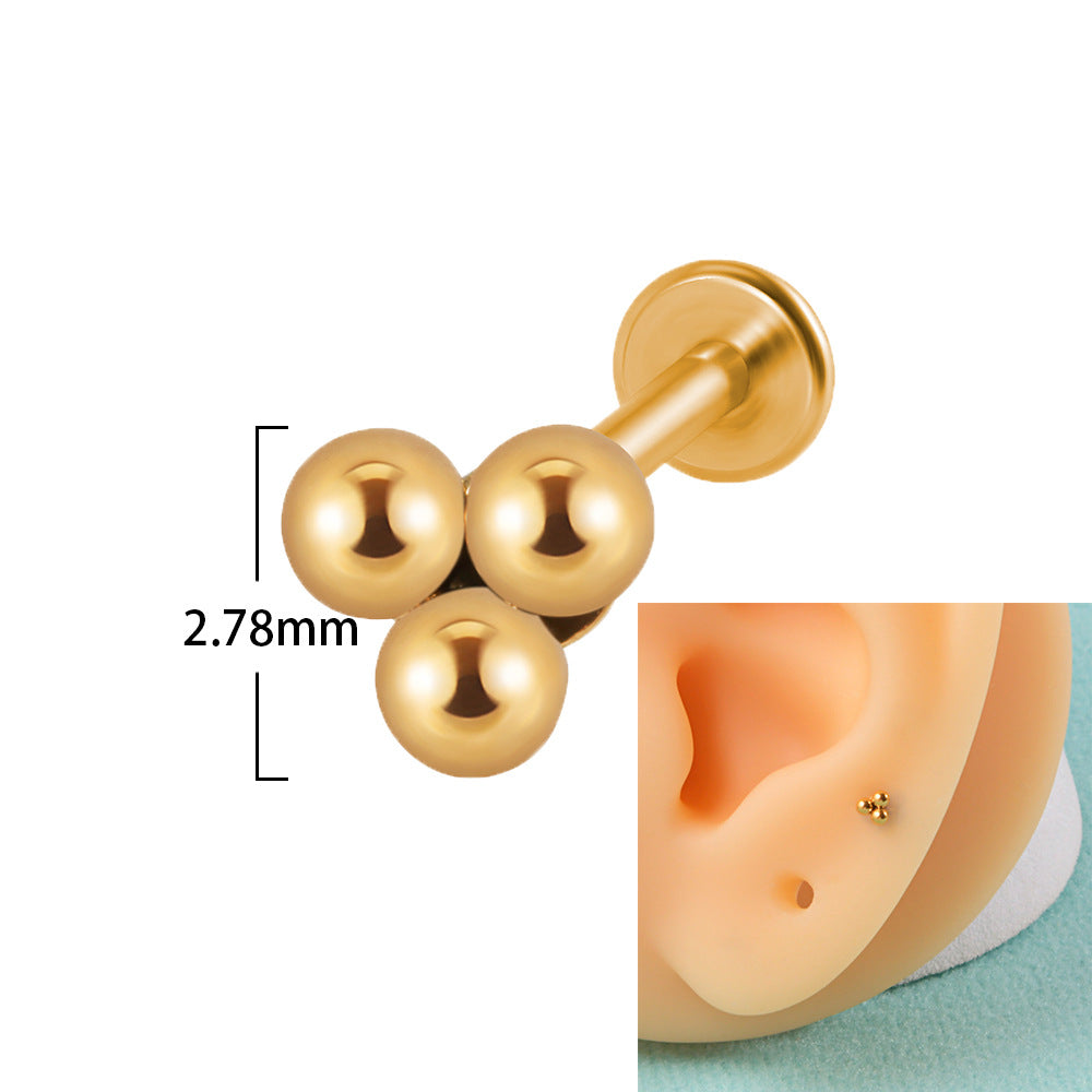 16G Cartilage Flat Back Labret Stud Earrings - Surgical Steel Push Pin for Helix, Tragus, Conch Piercings | Perfect for Everyday Wear & Professional Settings