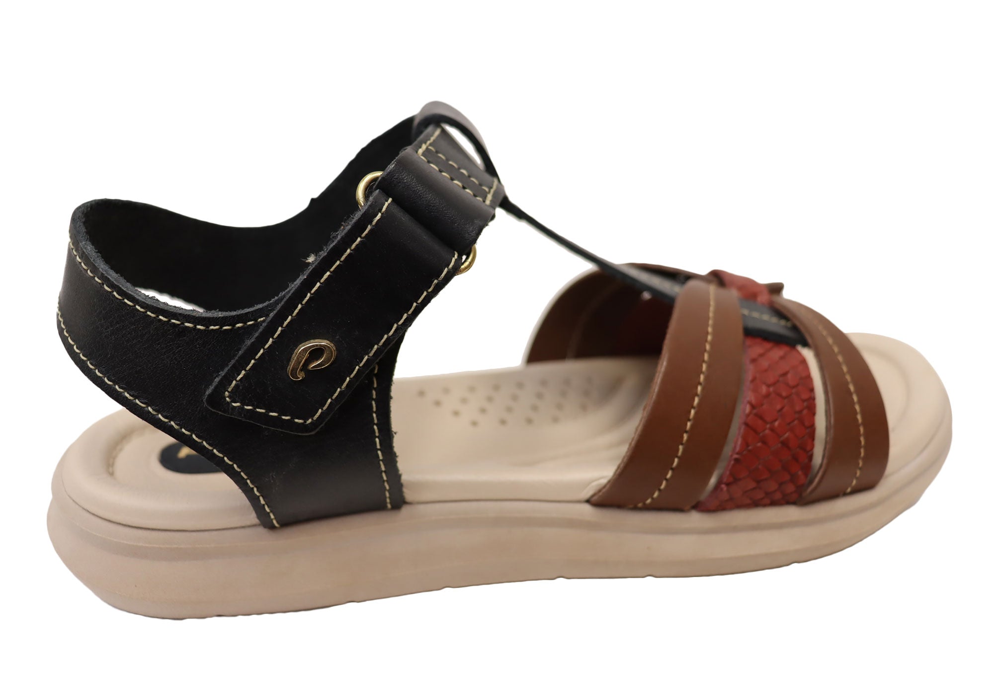 Pegada Dorita Women's Comfortable Leather Sandals - Handmade in Brazil - Perfect for Beach, Vacation & Summer Outfits