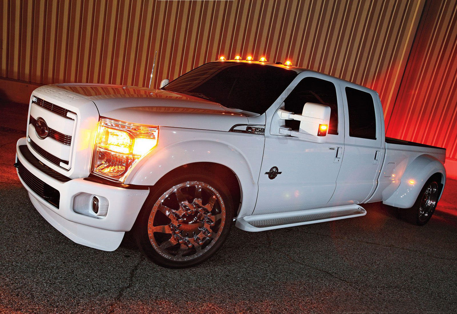 Clear Lens 48 LED Front/Rear Wheel Fender Side Marker Lights for 1999-2010 Ford F350 F450 Trucks - Enhanced Visibility & Safety for Night Driving & Off-Road Adventures