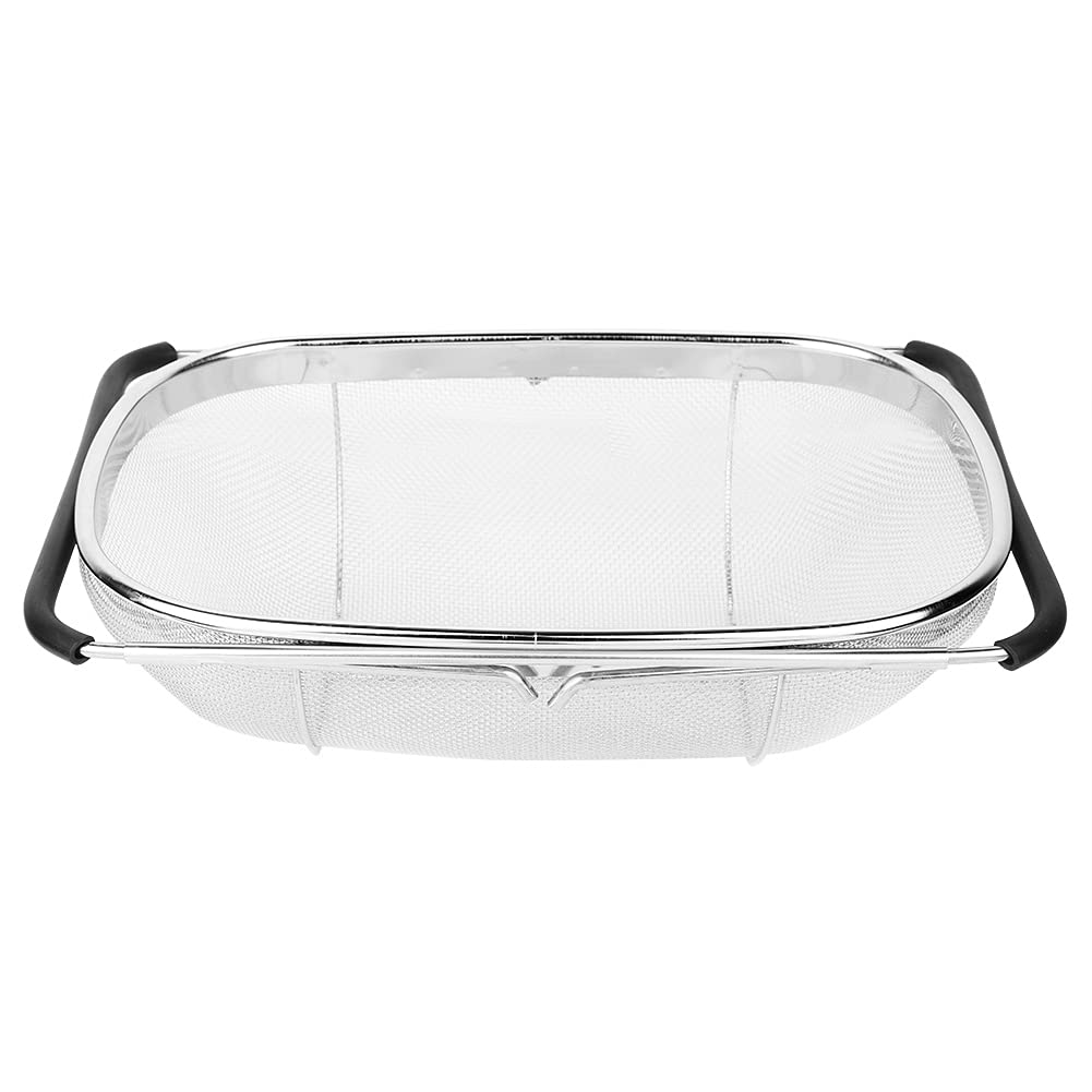 Collapsible Storage Basket - Non-Slip Vegetables Drain Basket, Food Grade Kitchen Organizer for Fruits, Vegetables & Utensils - Perfect for Pantry, Fridge & Countertop Organization